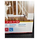 Carlson Extra Wide Walk-Through Gate with Small Pet Door - Fits Openings 29-44 in wide, 30 in high