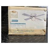 Turn of the Century 42-inch Low Profile Ceiling Fan (Eros) White with Opal Light - Model 355-4427