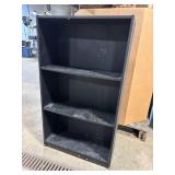 Black 4-Shelf Bookcase - Narrow Floor-Standing Storage Shelf