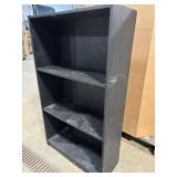 Black 4-Shelf Bookcase - Narrow Floor-Standing Storage Shelf