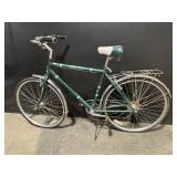 Schwinn Vintage Green City Bicycle with Rear Rack - 26in Wheels