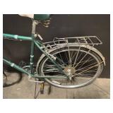 Schwinn Vintage Green City Bicycle with Rear Rack - 26in Wheels