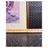 Framed Vintage Print - Children with Dog by Garden Staircase