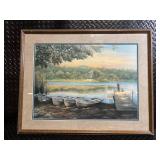 Lake Scene Framed Print by S. Innazzo - Edition 124/650, 1995