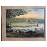 Lake Scene Framed Print by S. Innazzo - Edition 124/650, 1995