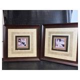 J Pike Leaf Print Framed Art - Edition 76/99 - Set of 2