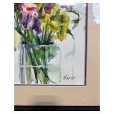 KNESS Floral Bouquet in Glass Vase - Framed Art Print