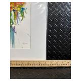 PK Watercolor #175 - Floral Bouquet Watercolor Painting, White Mat