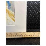 KRESS Watercolor Portrait - Child with Teddy Bear in Yellow Dress (Framed)