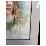 Patricia Kness Portrait Watercolor - Framed Artwork