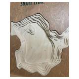 Stony Lake Contour Map - 595 Acres, 6 Miles Shoreline Wood Wall Art