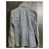 DKNY Jeans Denim Jacket - Embroidered Sleeves - Size XL