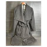 Jennifer Lopez Belted Wool-Blend Trench Coat - XL