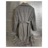 Jennifer Lopez Belted Wool-Blend Trench Coat - XL