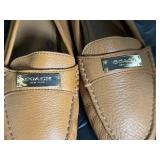 Coach New York Leather Moccasin Loafers - Tan Leather - Gold Plate