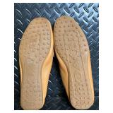 Coach New York Leather Moccasin Loafers - Tan Leather - Gold Plate