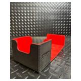 Ultimate Guard Alcove Flip Deck Box - MTG Card Storage, Black Exterior with Red Interior