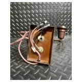 Vintage Copper Lamp with Adjustable Arm and Wall-Mount Socket