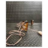 Vintage Copper Lamp with Adjustable Arm and Wall-Mount Socket