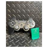 Sony DualShock 3 Wireless Controller & Green PlayStation Memory Card