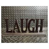 Live Laugh Love Metal Sign on Base - Rustic Tabletop Decor