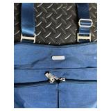 Baggallini Blue Nylon Crossbody Bag - Adjustable Strap, Front Zip Pocket