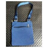 Baggallini Blue Nylon Crossbody Bag - Adjustable Strap, Front Zip Pocket