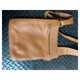Radley London Leather Crossbody Bag - Tan, Adjustable Strap, Zippered Back Pocket