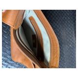 Radley London Leather Crossbody Bag - Tan, Adjustable Strap, Zippered Back Pocket