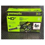 Greenworks 40V Brushless Blower - 700 CFM with 8.0Ah Battery & Rapid Charger