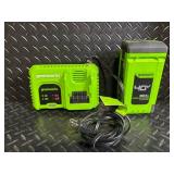 Greenworks 40V Brushless Blower - 700 CFM with 8.0Ah Battery & Rapid Charger