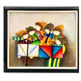 Original Joyce Roybal Framed Painting - 27 x 23 in