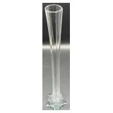 Eiffel Tower - Wedding Glass Vase - Tall Clear Cylindrical Body & Four-Lobed Footed Base 20"