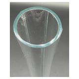 Eiffel Tower - Wedding Glass Vase - Tall Clear Cylindrical Body & Four-Lobed Footed Base 20"