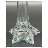 Eiffel Tower - Wedding Glass Vase - Tall Clear Cylindrical Body & Four-Lobed Footed Base 20"