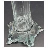 Eiffel Tower - Wedding Glass Vase - Tall Clear Cylindrical Body & Four-Lobed Footed Base 20"