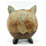 Vintage Owl-Shaped Vintage Cast Iron Figure - Made in Japan - 5.4 in tall