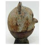 Vintage Owl-Shaped Vintage Cast Iron Figure - Made in Japan - 5.4 in tall