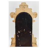 Antique Mantel Clock - Hand-Painted Floral Case With Glass Door