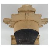 Antique Mantel Clock - Hand-Painted Floral Case With Glass Door