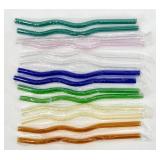 Glass Straws - Assorted Colors - NIB (Lot of 14)
