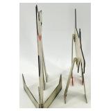 Acme Animal Metal Dog Figurines & 3 Vintage Tins - Sudan Pepper Tin, Bronze Powder Works Tin, Ten-Eighty Eraser Tin