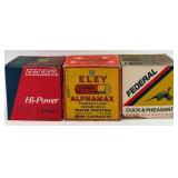Vintage Shotgun Shells & Boxes - Federal Hi-Power, Winchester Duck & Pheasant, Eley Alphamax