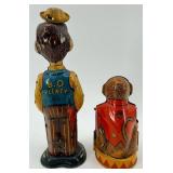 1937 Marx B.O. Plenty Walker Tin Figure & J. Chein Tin Monkey Bank & Schuco Red Tin Car