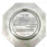 Pewter Plate A New Nation Bicentennial Commemorative 1776-1976 & International Silver Company
