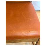 Oak-Frame Leather Chair - Nailhead Trim