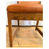 Oak-Frame Leather Chair - Nailhead Trim