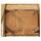 Oak-Frame Leather Chair - Nailhead Trim