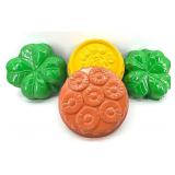 Retro Metal Baking Molds Set - Clover Leaf & Rose Pattern & Flower Molds