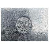 Wilton Armetale Plate & Bowl Set - Teal Rim Geometric Pattern (Set of 2)